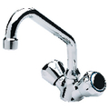 Scandvik 10422 Chrome Plated Brass Galley Mixer Faucet w Swivel Spout, Standard 10422